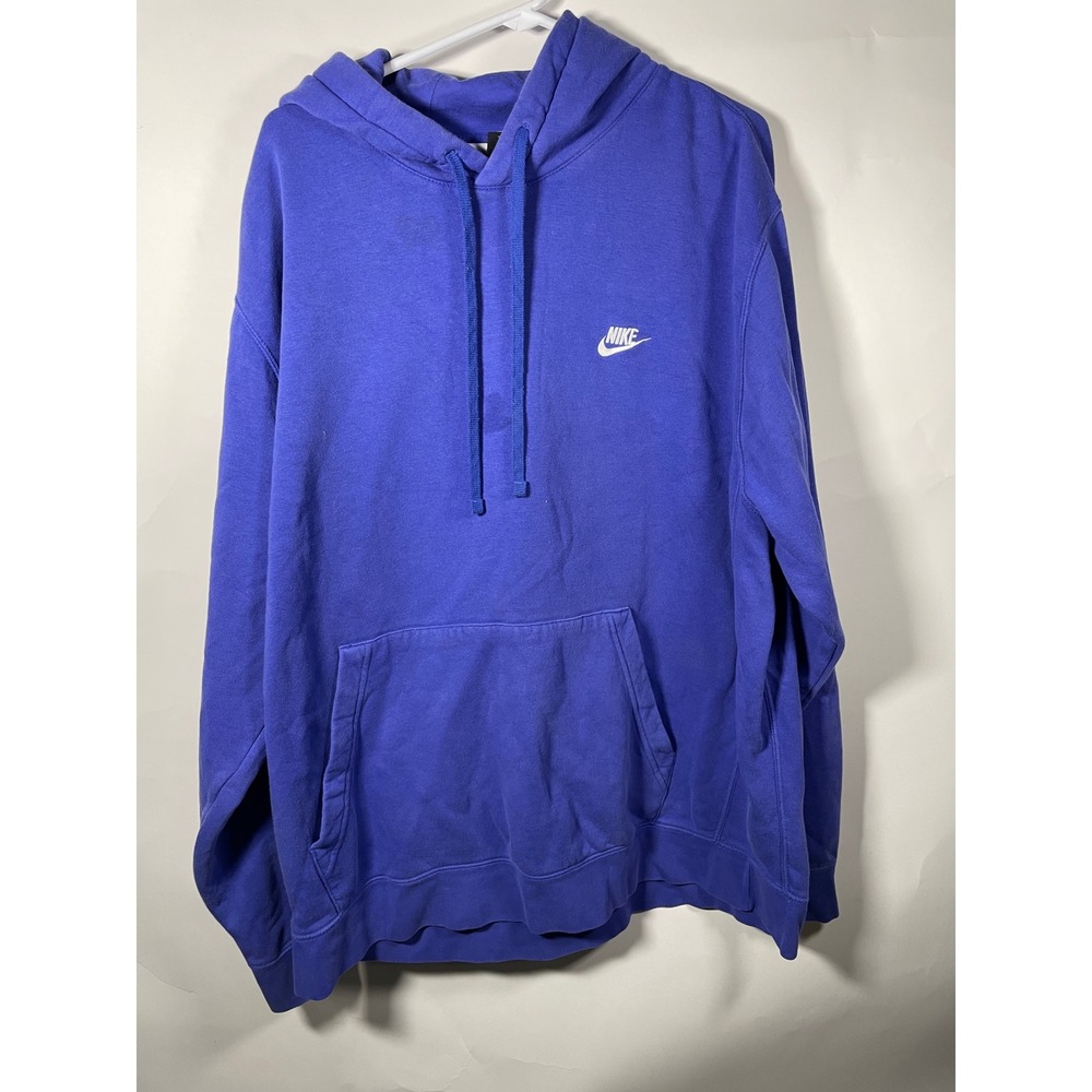 Nike Pullover Hoodie Sweatshirt Embroidered Logo Casual Comfy‎ Purple Size XXL